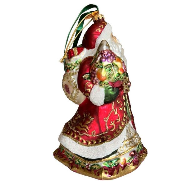 Fitz and Floyd 9" 2004 santa oversized numbered glass ornament - Picture 8 of 12